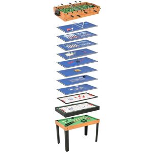 vidaXL Mesa multijuegos 15 en 1 color arce 121x61x82 cm