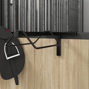 vidaXL Soporte de silla de montura de pared hierro negro