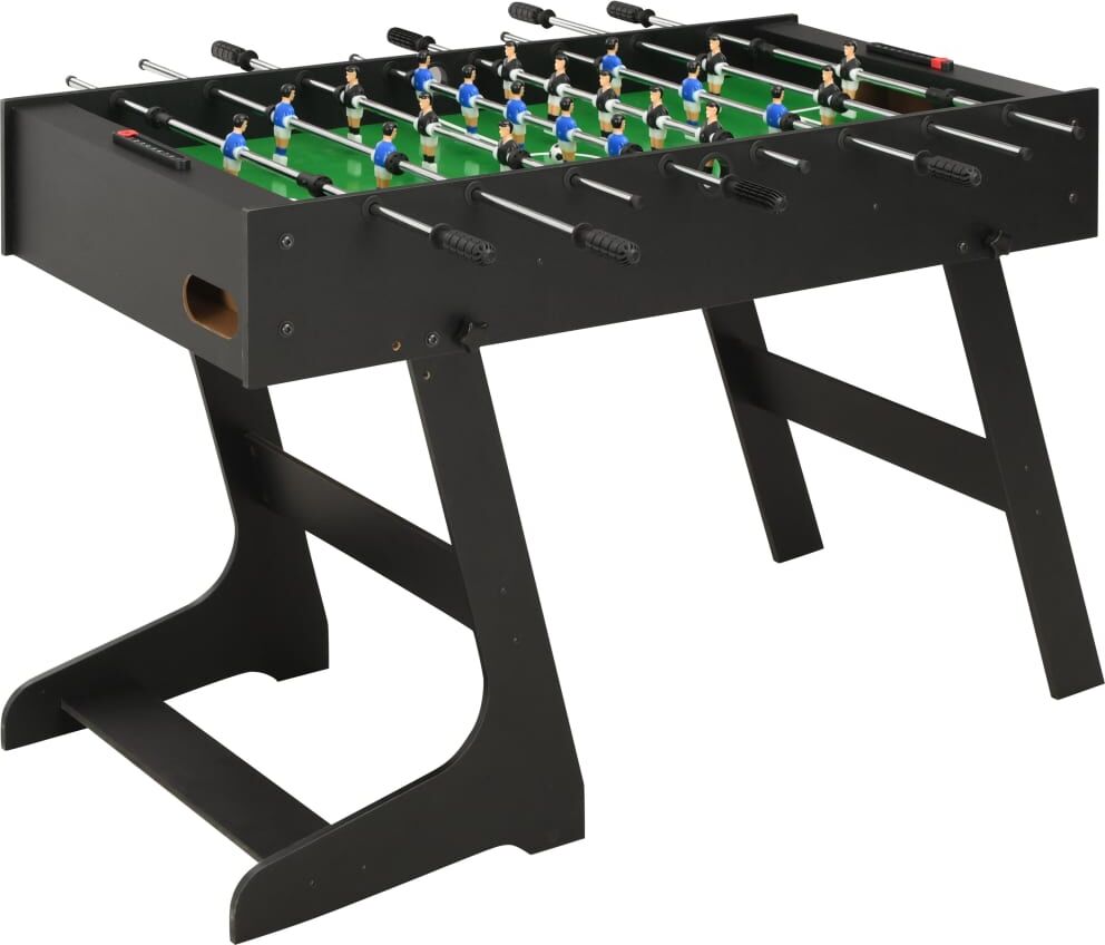 vidaXL Futbolín plegable negro 121x61x80 cm