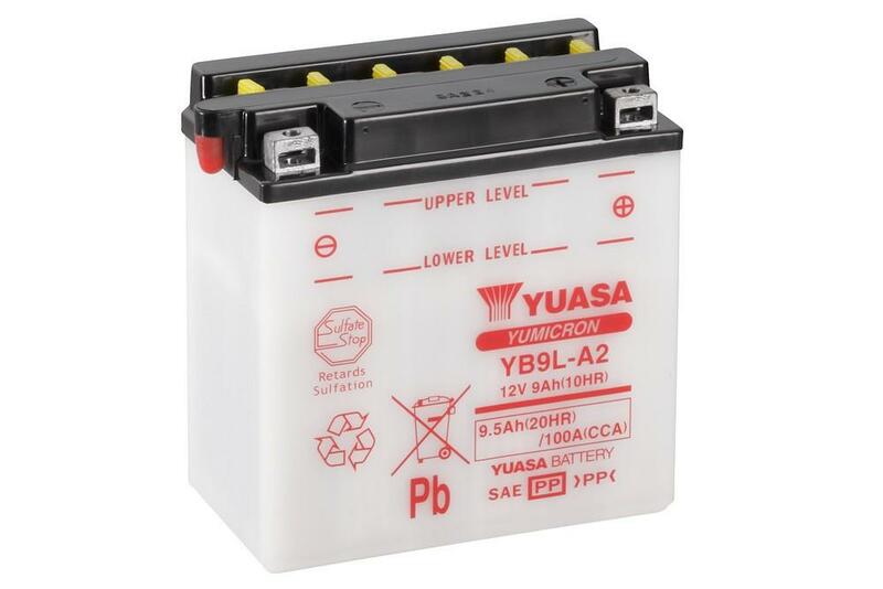 YUASA Batería  Convencional Sin Acid Pack - YB9L-A2 Batería sin paquete ácido -  (135 mm)