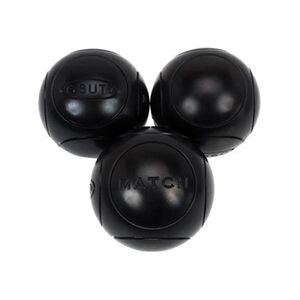 Obut Boules de pétanque Match noire (1) 73 mm Noir Taille : 720g Taille : 720g - Publicité