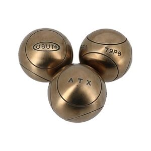 Obut Boules de pétanque Atx competition 76mm 1 strie Argent métalisé Taille : 690g Taille : 690g - Publicité