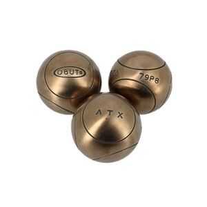 Obut Boules de pétanque Atx competition 76mm 1 strie Argent métalisé Taille : 710g Taille : 710g - Publicité