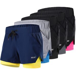 Short de sport 2 en 1 pour hommes ARSUXEO, séchage rapide, respirant, doux, adapté pour le fitness, le yoga, le cyclisme