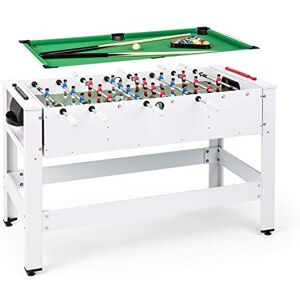 KLAR FIT Klarfit Spin Table de Jeu 2-en-1 Table multijeux Pliable, Table Billard Pliable, 105 x 58 cm, Accessoires de Jeu Inclus, Fonction Spin: Table tournante pour Un Changement Rapide de Jeu (Blanc) - Publicité