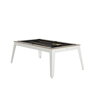 RENE PIERRE Billard Steel Oslo Pieds Blanc Drap Slate Grey 203x116x78cm + plateaux table