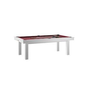 RENE PIERRE Billard Lafite Blanc Drap Rouge 203x116x78 + plateaux table