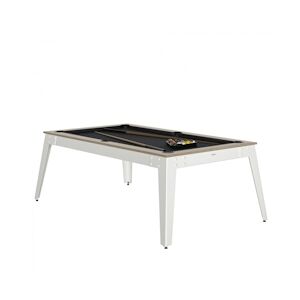 RENE PIERRE Billard Steel Oslo Pieds Blanc Drap Slate Grey 203x116x78cm