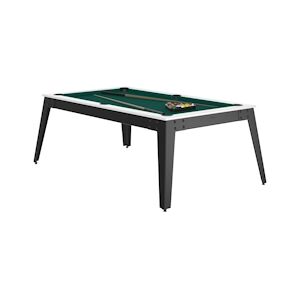 RENE PIERRE Billard Steel Blanc Pieds Gris Drap Vert 203x116x78cm + plateaux table