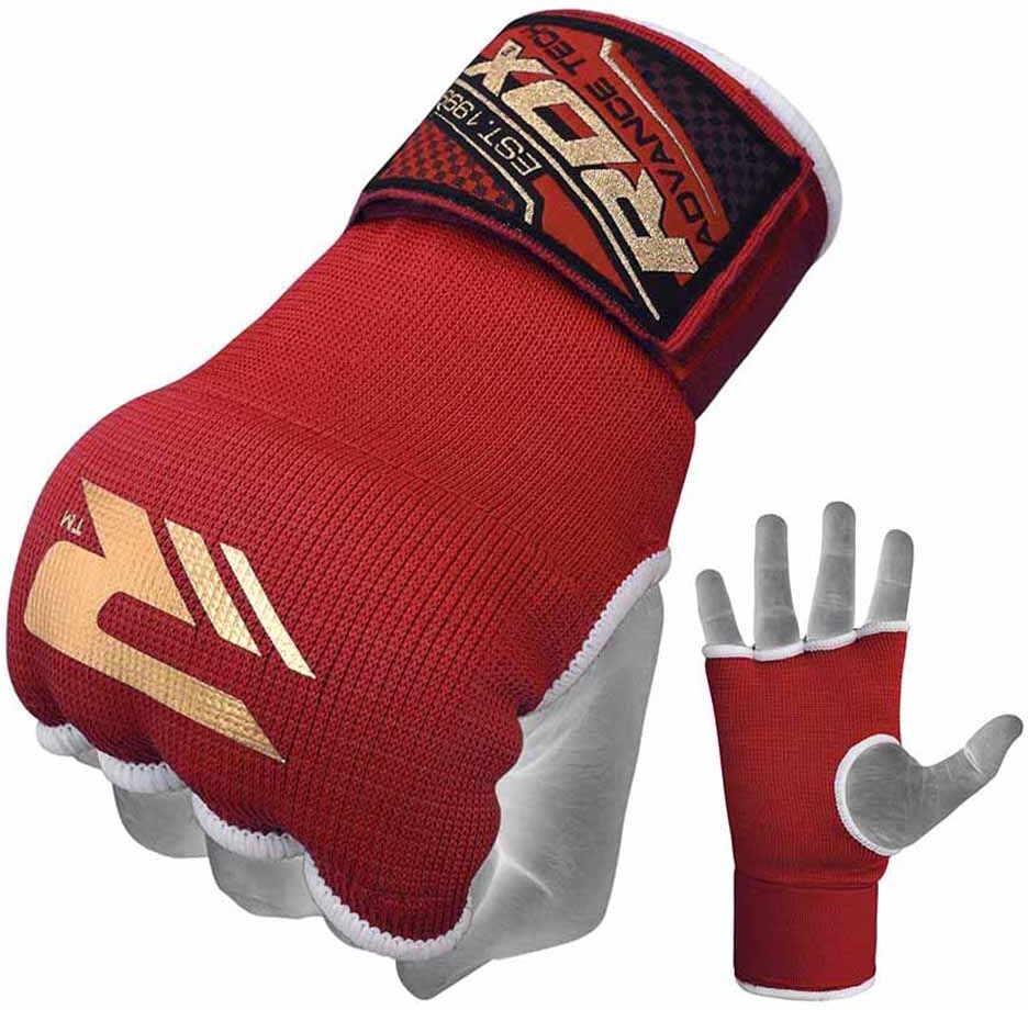 Rdx Sports Gel Padded Inner Gloves Hook & Loop Wrist Strap Rouge XL