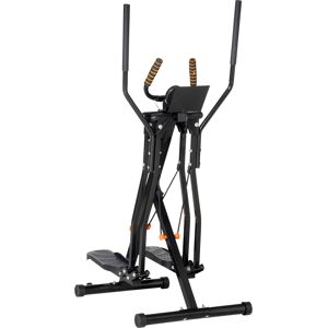 Homcom Bici Ellittica con 4 Livelli di Resistenza, Monitor LCD e 2 Ruote, in Acciaio e ABS, 90x62x150 cm, Nero