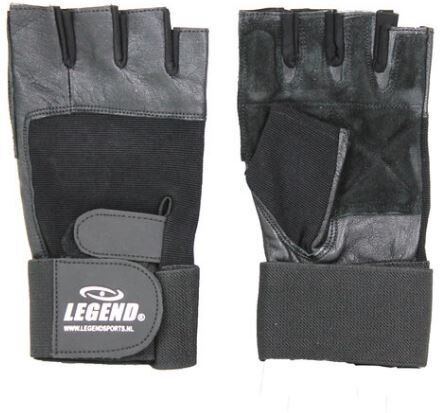 Legend Sports Fitness handschoen leder zwart legend - Zwart