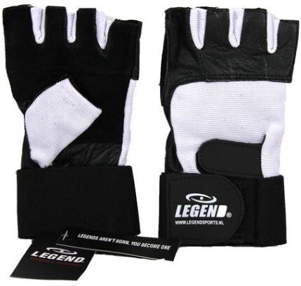 Legend Sports Fitness handschoen leder zwart/wit legend - Zwart,Wit