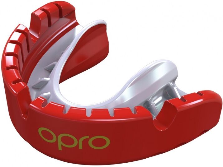 Opro sportbitje Self Fit GEN4 gold braces unisex rood/wit - Rood,Wit