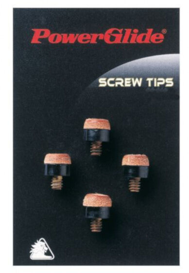 Powerglide keu schroeftips 10 mm staal/kurk zwart 4 stuks - Zwart,Bruin