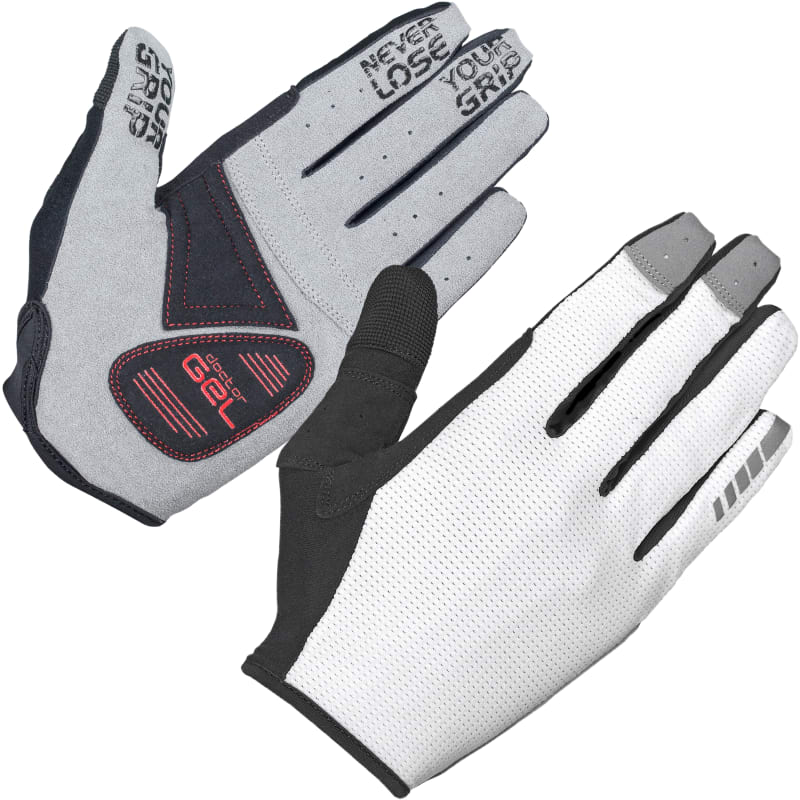 GripGrab Shark Padded Full Finger Glove Hvit