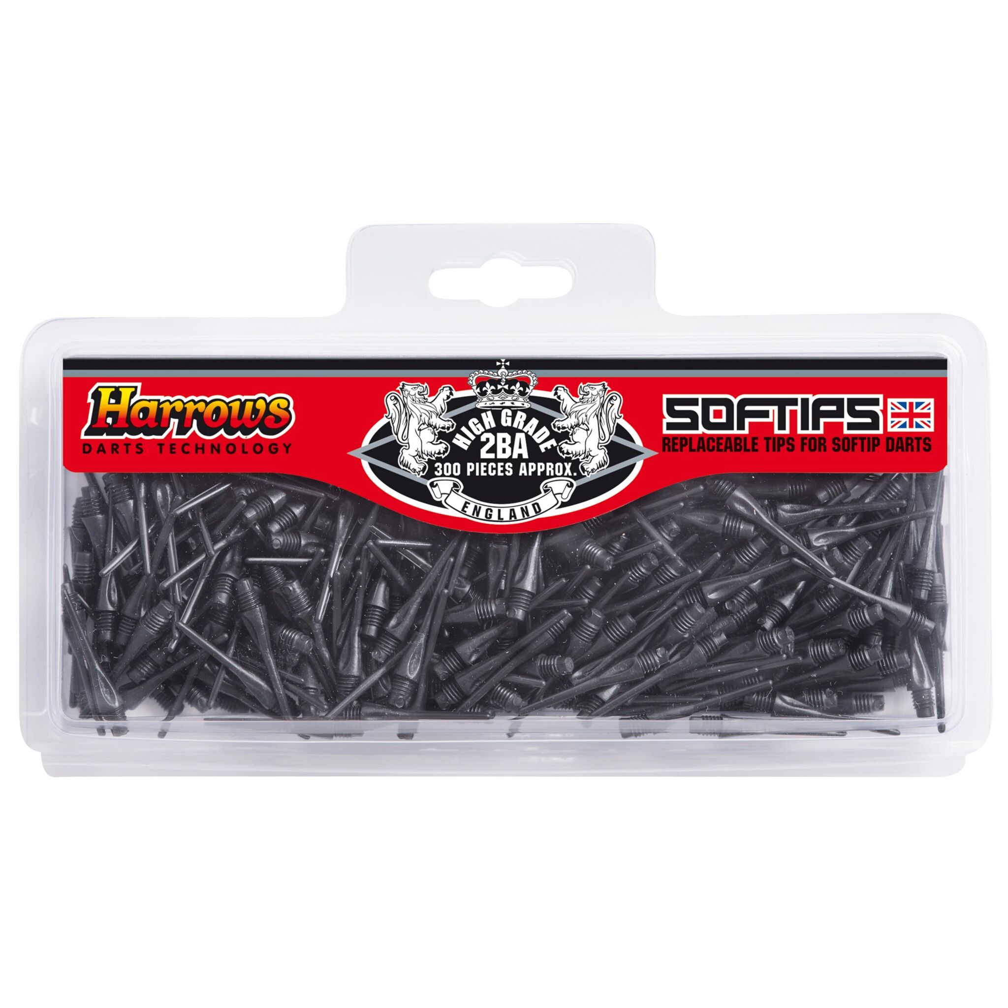 Harrows Soft Tips 2BA 300-pk STD BLACK