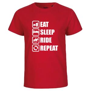 Eat Sleep Ride Repeat T-shirt   Barn140/146clRöd Röd