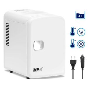 MSW Mini-køleskab - 2 i 1-apparat med varmefunktion - 4 l - hvidt