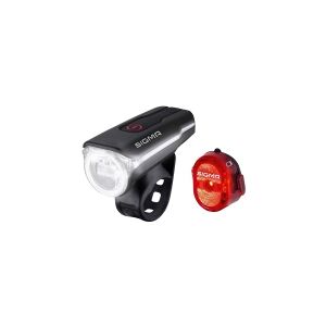 SIGMA Light set Aura 60 USB/ Nugget II Black/ red Li-ion, 60 lux (standard), 30 lux (Mid), 18 lux (eco), USB-rechargable