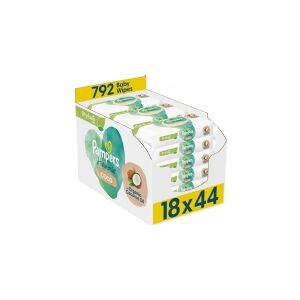 Pampers Harmonie Coco vådservietter 0% plast 18x44 stk.