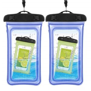 INF Flydende vandtæt mobiltaske universal størrelse Blå 2 Pack