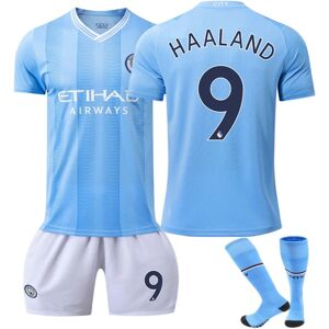 Unbranded 23-24 Manchester City Børnefodboldtrøje nr. 9 Haaland 23/24 kids 26(140-150cm)