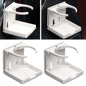 2 stk Sammenfoldelig kop Drikkeholder Kopholder Bakke Vandflaskeholder Justerbar Drikkeholder Til Bil Køretøj Lastbil Båd Camper Rv - Drikkeholdere 2pcs white