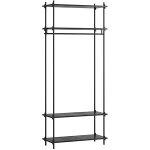 Moebe Shelving System Open Wardrobe 200x85 cm - Black