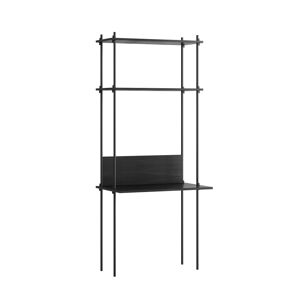 Moebe Shelving System Desk Tall 200x85 cm - Black