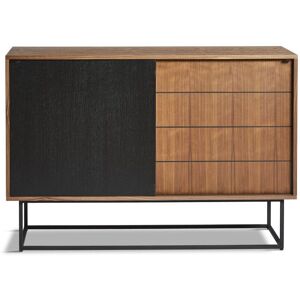 Woud Virka Sideboard High 82 x 120 cm - Valnød / Sort