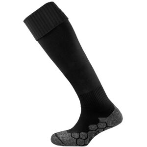 Mitre Division Socken für Erwachsene, einfarbig, ideal für Fußball, leicht, schnell trocknendes Design, gepolstert, Schwarz, Senior (41 – 47)