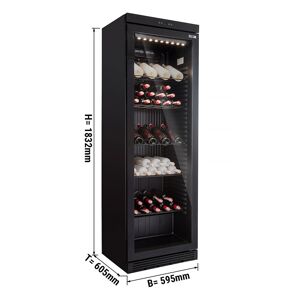 GGM GASTRO - Armoire à vin - 1 zone climatique - 360 litres - max. 60 bouteilles Noir