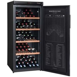 Non communiqué Climadiff RESERVE185 - Cave à vin - largeur : 62 cm - profondeur : 71 cm - hauteur : 145 cm - 358 litres - classe G - noir mat Noir mat - Publicité