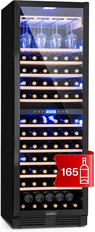 KLARSTEIN Vinovilla Onyx Grande Duo Cave à vins 425L / 165 bouteilles B - Noir