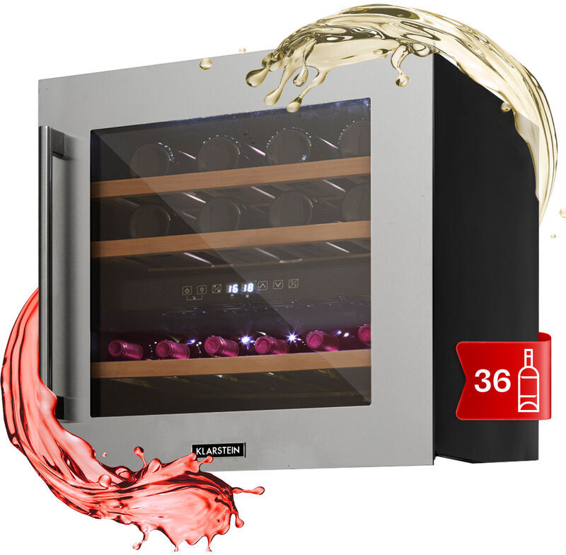 Klarstein Vinsider 36 Cave à vin encastrable 94L / 36 bouteilles 2 zones 5-22°C