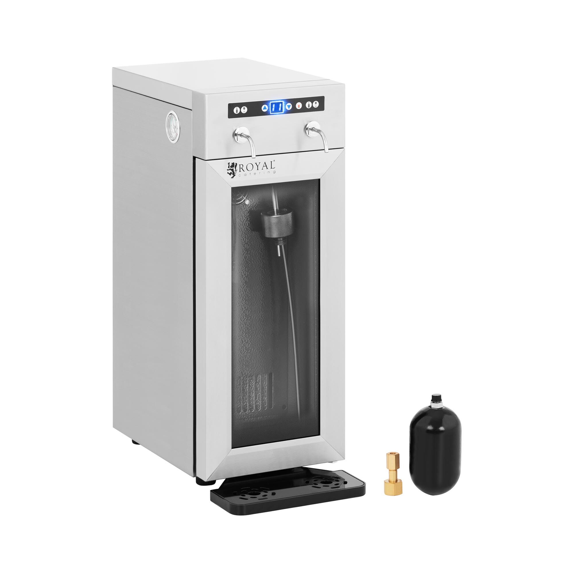 Royal Catering Distributeur de vin au verre - 2 bouteilles - Inox RC-WDSS2