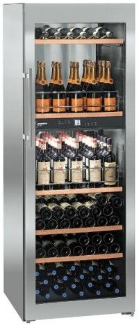 Liebherr Wtpes 5972 Vinidor Cantinetta Vino Con Compressore Libera Installazione Acciaio Inossidabile 155 Bottiglia/bottiglie