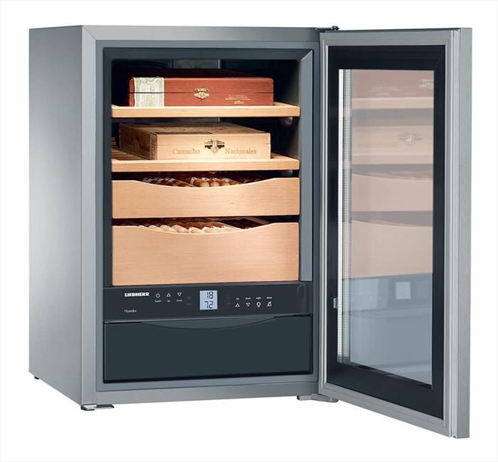 liebherr zkes 453 humidor-vetro/acciaio