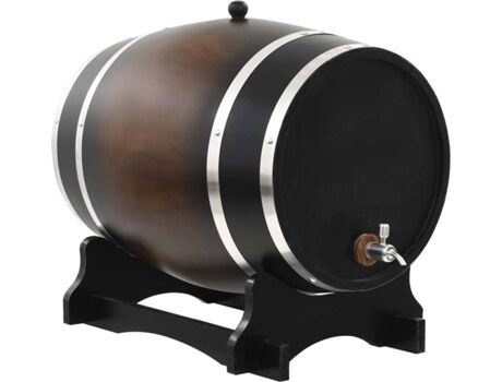 Vidaxl Barril de Vinho Torneira em Madeira de Pinho Maciça 35 L