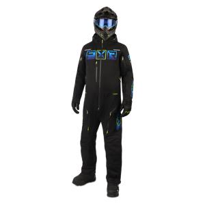 FXR Maverick Lite Monosuit Svart-Blå-Hi Vis  XXL