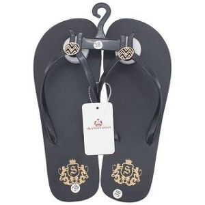 Flipflop dam svart/guld (Storlek: 38)