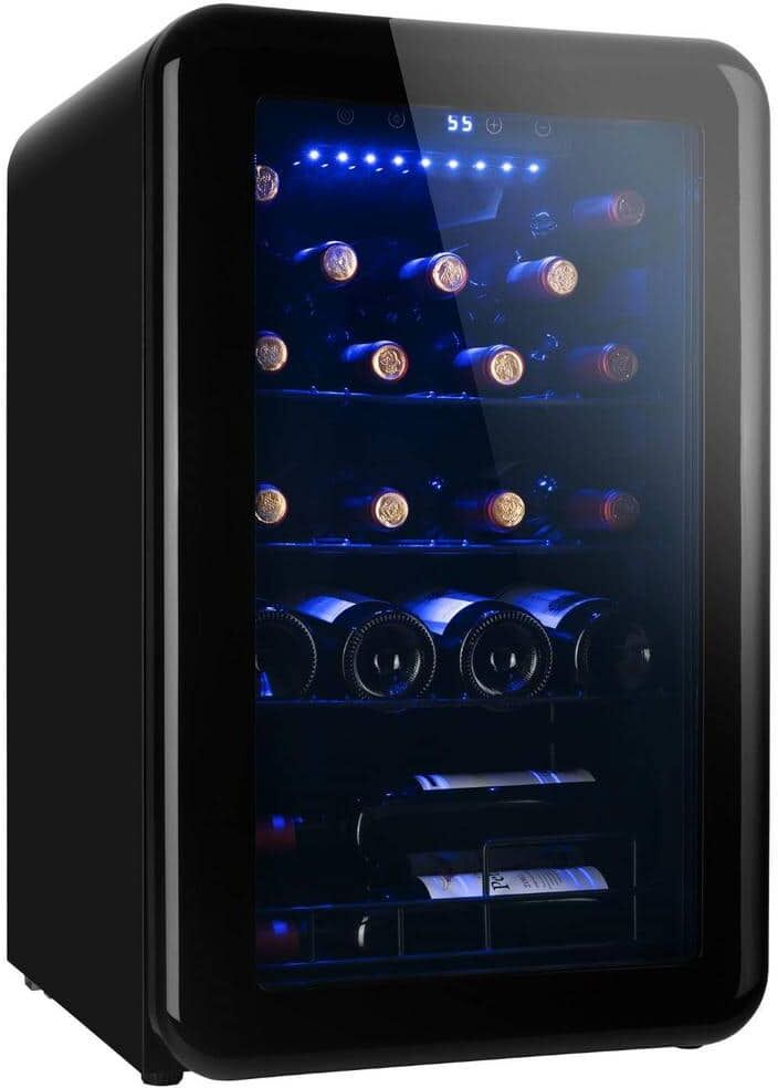 Aoibox Smart Kitchen Appliances Automatic Cold Cooler Red Wine Shelf Beverage & Wine Cooler in Black