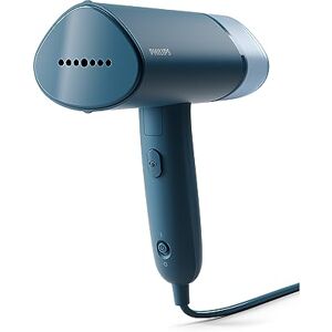 Versuni Philips 3000 Series Handheld Steamer, 1000W, 20 g/min Steam, Kills Germs, Detachable 100ml Water Tank, Compact + Foldable, Plastic Plate, Blue (STH3000/26)