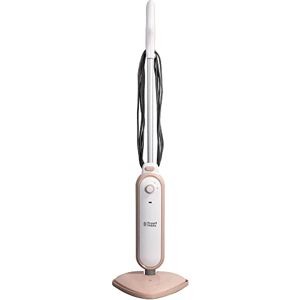 Russell Hobbs Steam & Clean Upright Steam Mop in Blush Pink, 1.4kW 350ml Water Tank with Removable Filter, Free 2 Year Guarantee, 5m Cord & Kills 99.9% of Bacteria RHSM1001BP-G