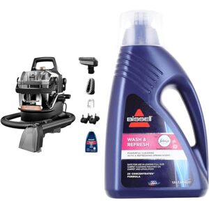 BISSELL SpotClean HydroSteam 1000W Portable Spot Cleaner Clean Carpets, Upholstery & Car 3689E & Wash & Remove Pro Total Formula 2212E 1.5L