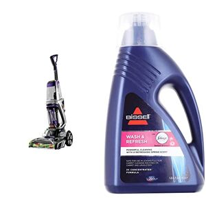 BISSELL ProHeat 2X Revolution Pet Pro Upright Carpet Cleaner & Pet Hair Removal Tool 20666 & Wash & Refresh Febreze Carpet Shampoo Blossom & Breeze Scent With Febreze 1078N