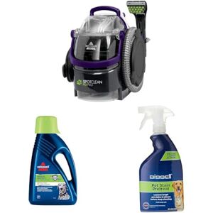 BISSELL SpotClean Pet Pro Most Powerful Spot Cleaner 15588 & Wash & Protect Pet Formula Removes Pet Stains & Odours 1087N 1.5L & Pre-Treat Pet Helps Removes Tough Pet Stains & Odours 1137E