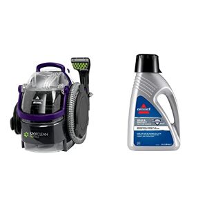 BISSELL SpotClean Pet Pro Most Powerful Spot Cleaner, Ideal For Pet Owners 15588 & Wash & Protect Pro Formula For Use with All Leading Upright Carpet Cleaners With StainProtect 1089N