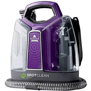 BISSELL SpotClean Pet Portable Carpet Cleaner Remove Spots, Spills & Stains with HeatWave Technology Clean Carpets, Stairs, Upholstery, Car Seats 36982 Titanium/Purple